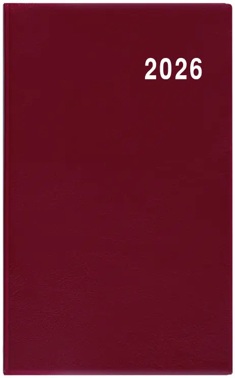 Diář 2026 Měsíční diář - Marika - PVC - bordó