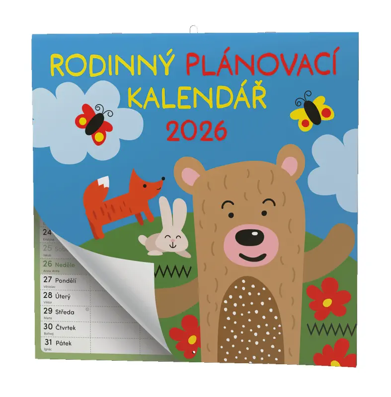 Nástěnný kalendář 2026 Rodinný plánovací kalendář