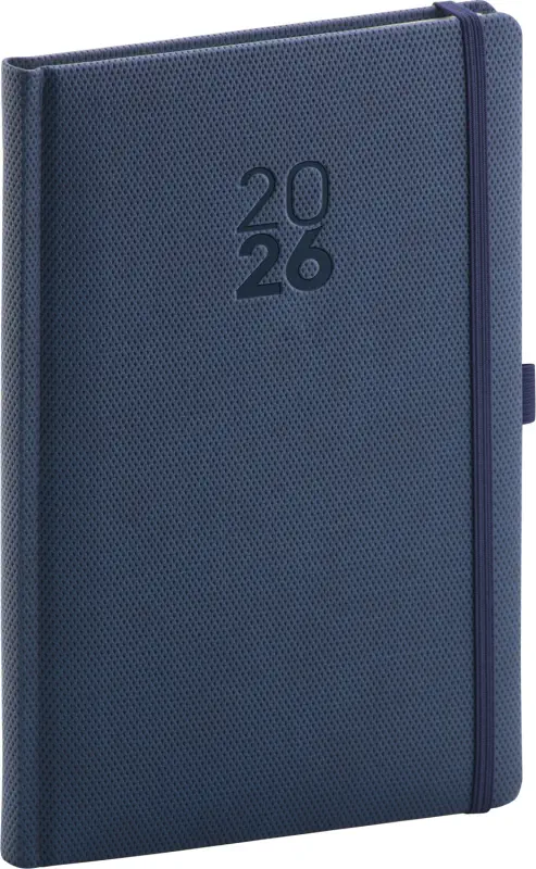 NOTIQUE Týdenní diář Diamante 2026, modrý, 15 x 21 cm