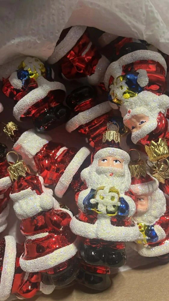 Vánoční baňka skleněná - Santa Claus