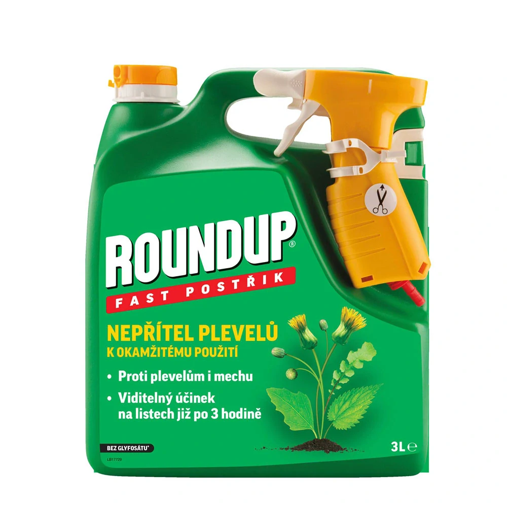 Roundup Fast / bez glyfosátu - 3 l rozprašovač EVERGREEN