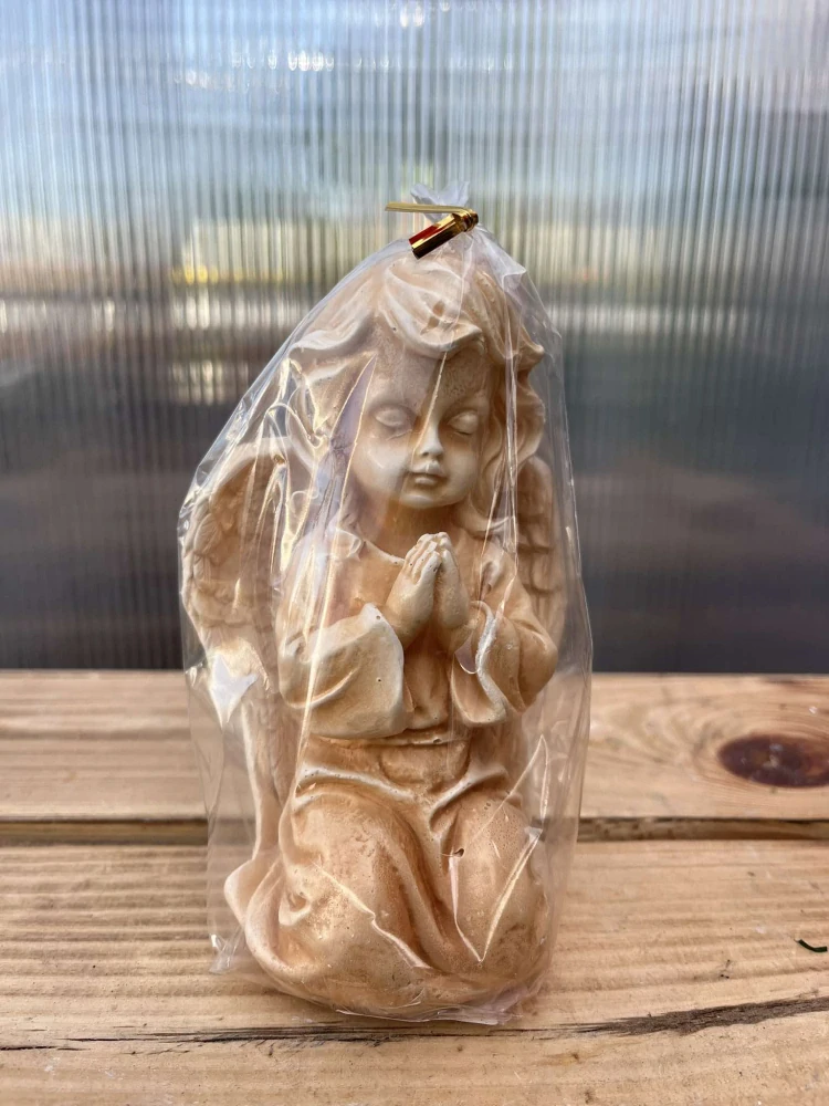Andělíček - sádrová figurka v.15cm krémová 
