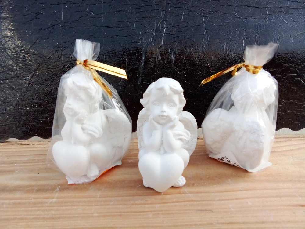 Andělíček - sádrová figurka v.5cm bílá