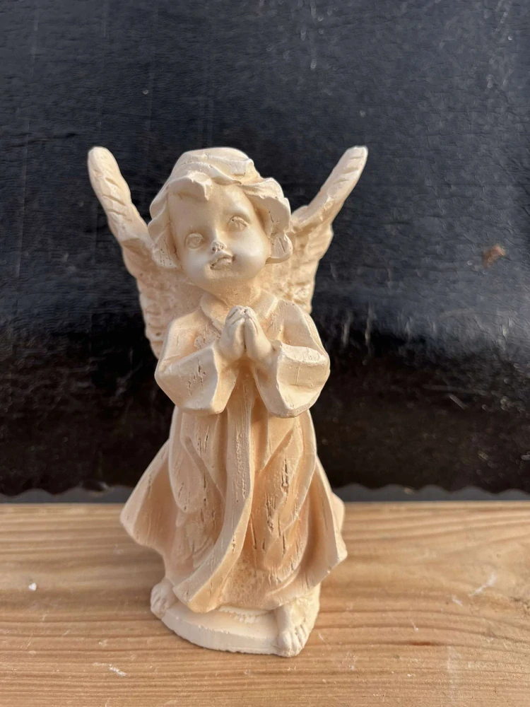 Andělíček - sádrová figurka v.14cm krémová 