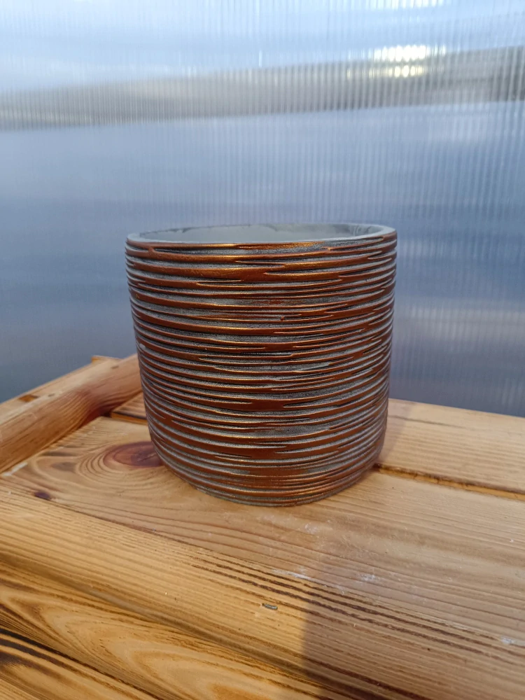 Květináč keramický - hnědý - 14cm