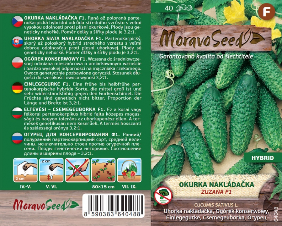 Okurky nakladačky hr.part. Zuzana F1 - osivo