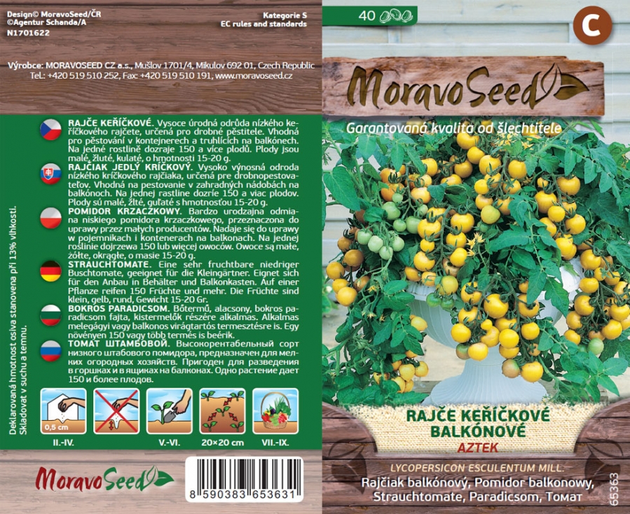 Rajče balkónové žl. Aztek -osivo 