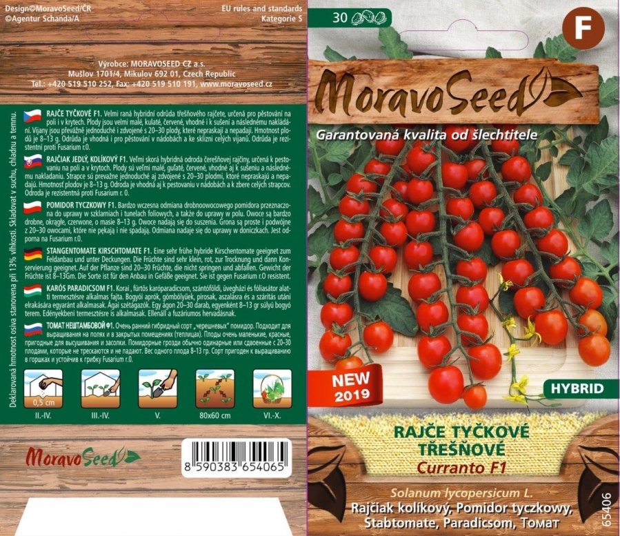 Rajče tyčkové třešň. Curranto - osivo 