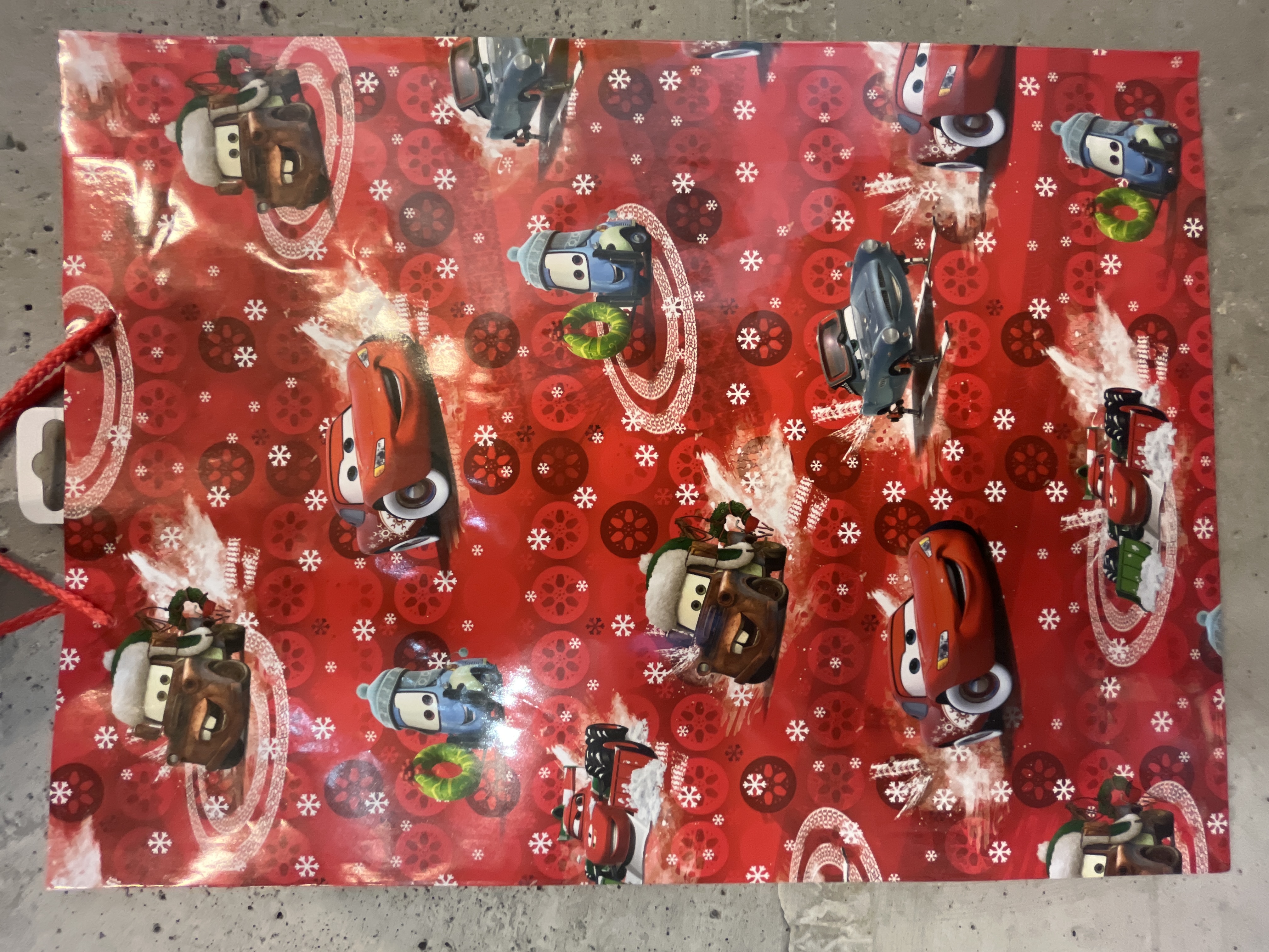 Dárková taška červená NEBO MODRA - Blesk Mcqueen  33x45cm