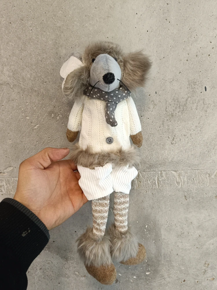 Myška sedící dekorace 35cm