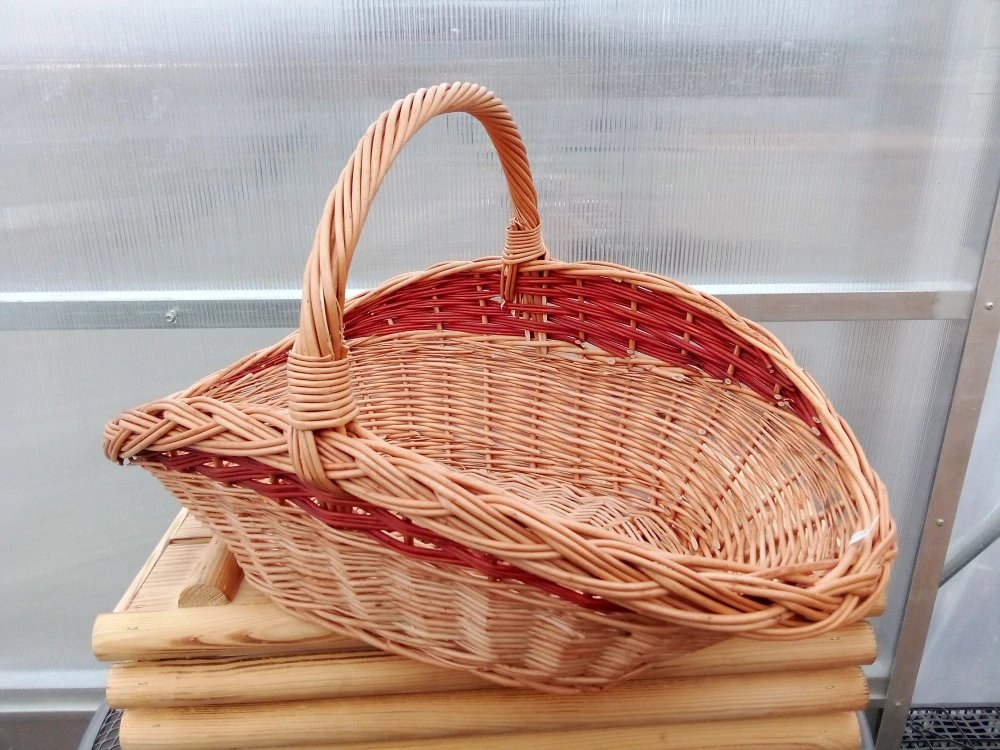 Proutěný koš na dřevo 33 cm