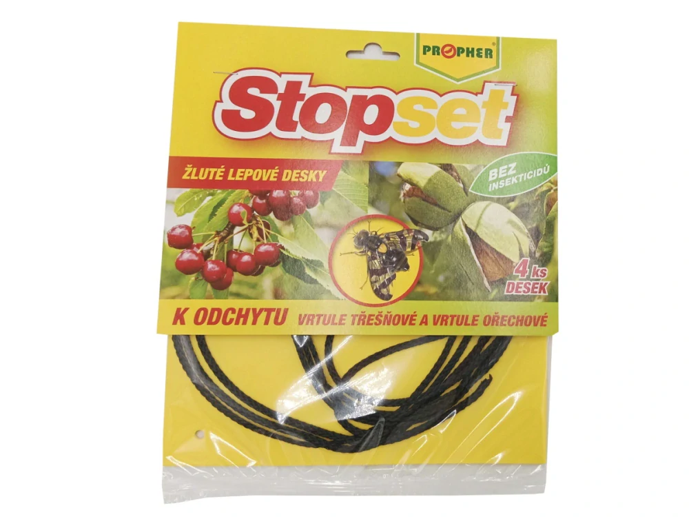 STOPSET desky žluté 20x20 cm vrtule 4ks