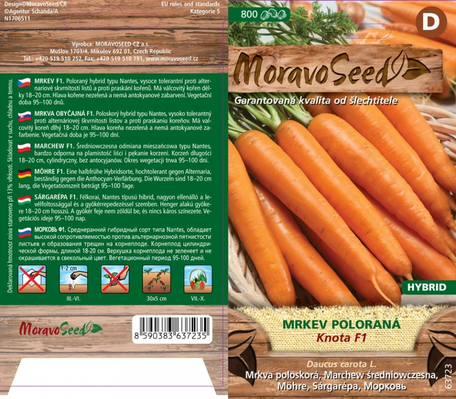 Mrkev poloraná Knota F1 - osivo 
