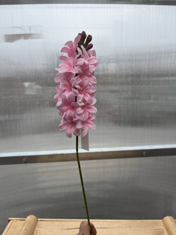Umělá květina - Hyacint růžová 52cm 