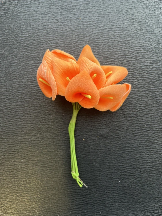 Dekorační větvičky Kala oranžová 12cm