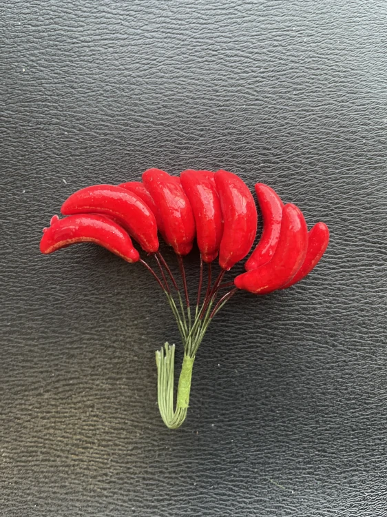 Dekorační větvičky papričky červené 12cm