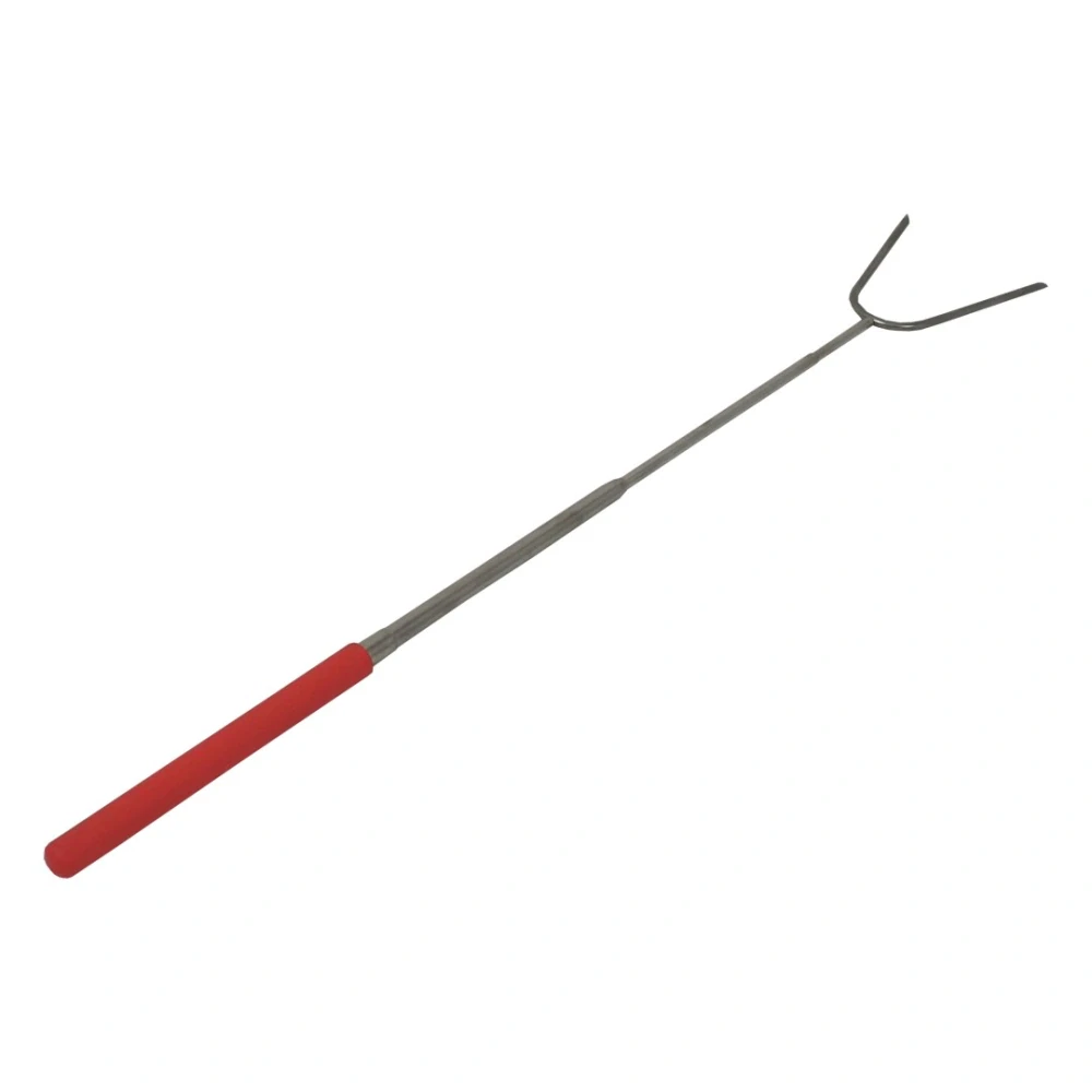 TOPTRADE vidlice opékací, teleskopická, nerezová, plastová rukojeť, 25 – 86 cm