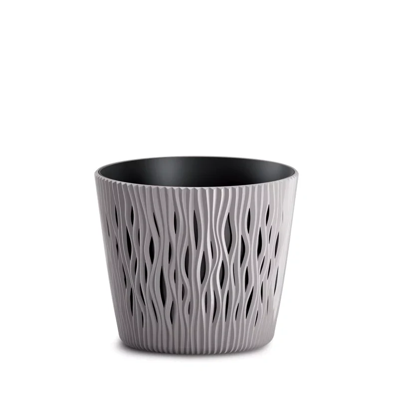 Květináč SANDY ROUND s vkladem mocca 15.8cm