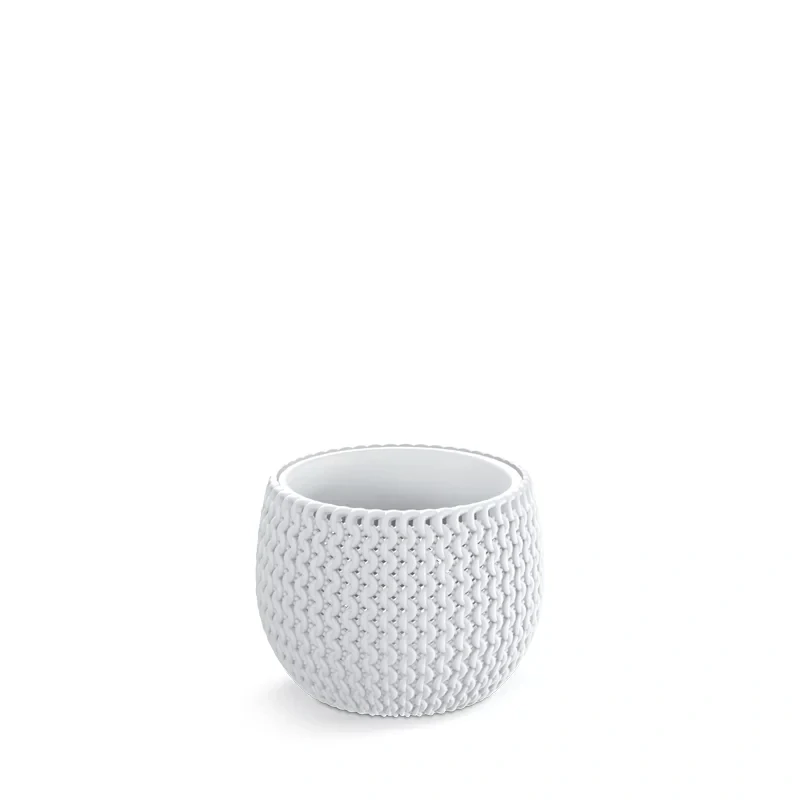 Květináč Splofy bowl s vkladem 18cm bílý 