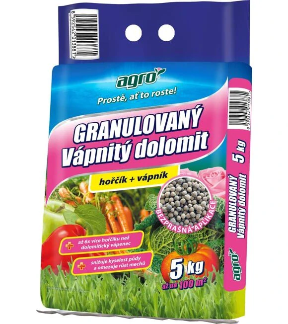 AGRO Vápnitý dolomit granulovaný 5 kg 