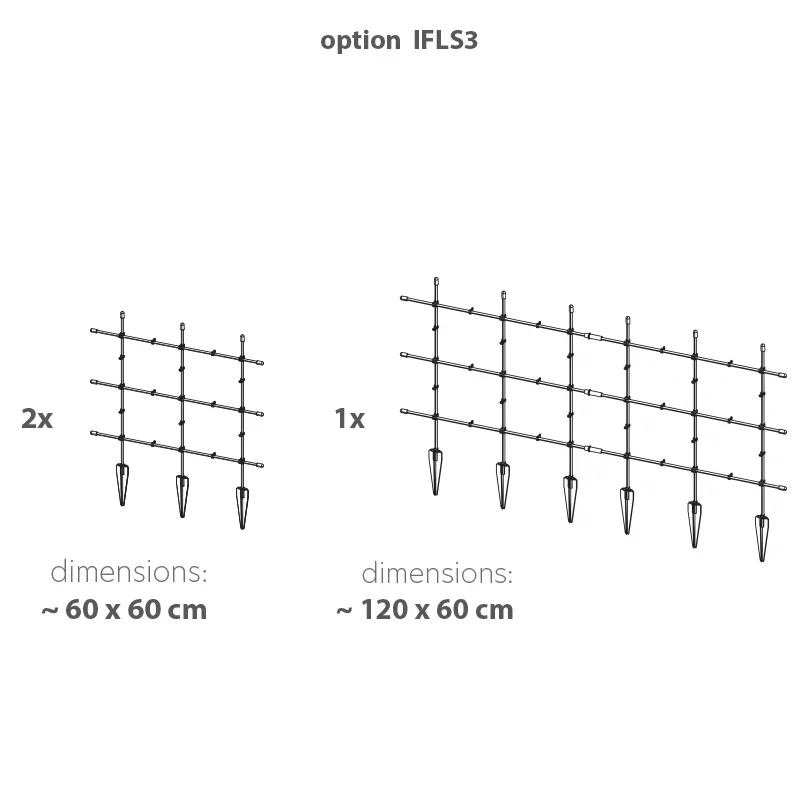 Podpěra pro rostliny FLOO SUPORTS 2x60cm zelená 