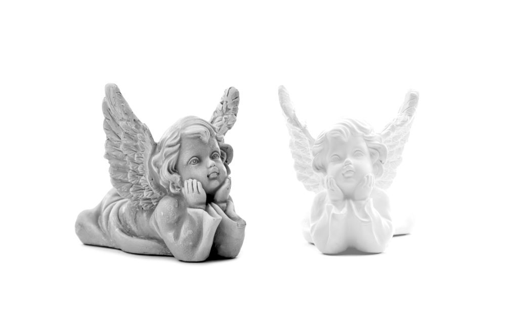 Andělíček  v.8.5cm šedý 