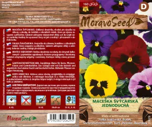Maceška švýcarská jednoduchá mix - osivo 