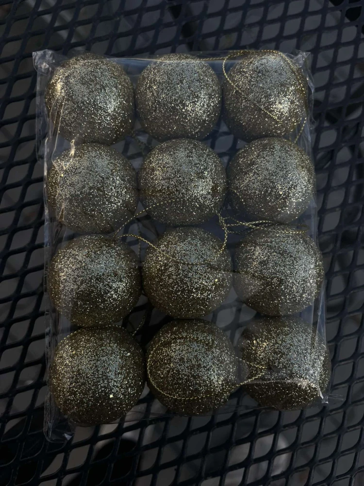 Vánoční dekorace - Koule - zlaté 12ks