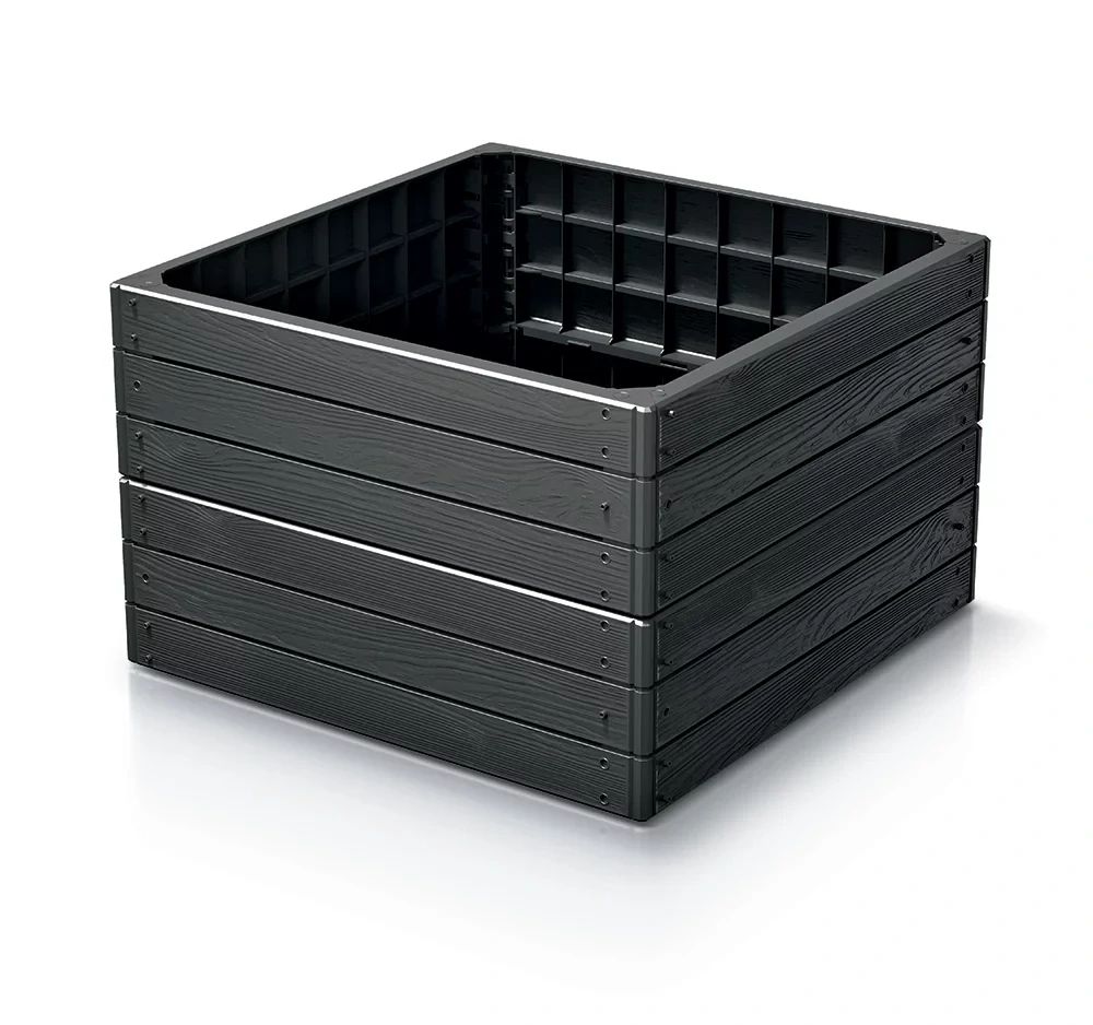 Vyvýšený záhon BASE WOODY 75,6cm antracit 