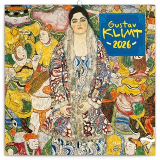 NOTIQUE Poznámkový kalendář Gustav Klimt 2026, 30 x 30 cm