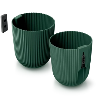 Květináč Milly Wall 14.6cm tmavě zelená
