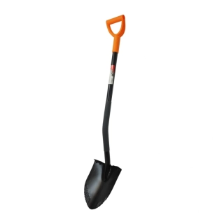 TOPTRADE rýč špičatý, s kovovou, prohlou násadou, Y