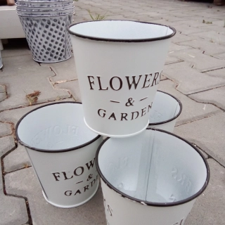 Obal na květináč Flowers&Garden plech 10cm kulatý