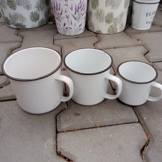 Obal na květináč plech 7cm hrnek bílý