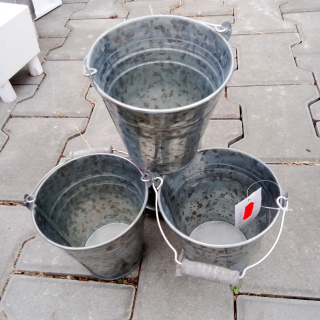Dekorativní kyblík - plech 12 cm