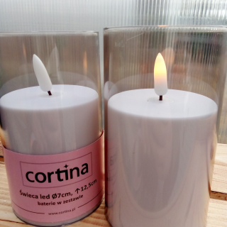 Svíce LED Cortina 7x12,5cm
