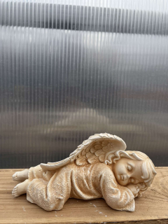 Andělíček - sádrová figurka v.8cm krémová 