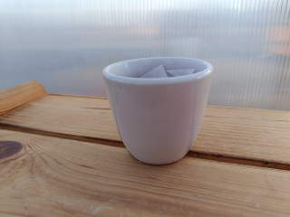 Květináč keramický - mini bílý 7cm