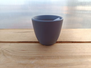 Květináč keramický - mini šedý 7cm