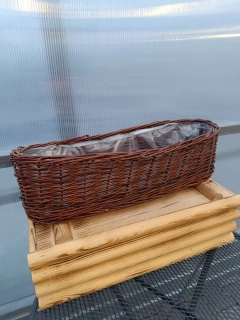 Ratanový košík - oval -  60x21x16cm