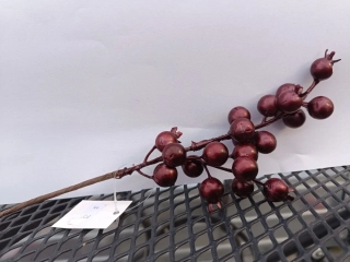 Dekorační větvička - bobule vínové - 26cm