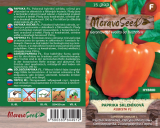 Paprika k rychl.kvad.or. Kubista F1 - osivo