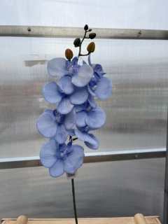 Uměla květina  - Orchidej modrá 79cm 