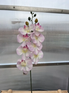 Uměla květina  - Orchidej nafialovělá 79cm 