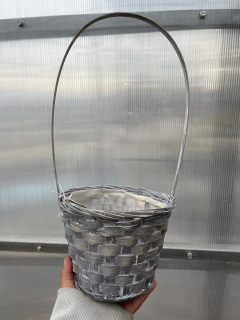 Ratanový košík šedý 16x35cm 