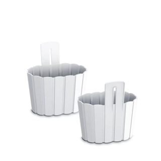 Květináč BOARDEE WALL 19.4cm bílý 