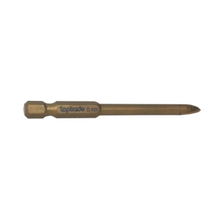 TOPTRADE vrták do skla, keramiky a dlažby, O 6 mm x 80 mm, stopka Hex
